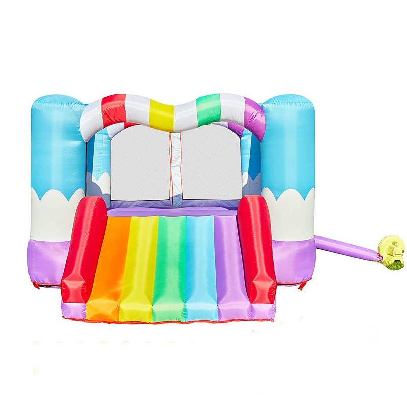 Rainbow small bounce house kids inflatable bouncy castle