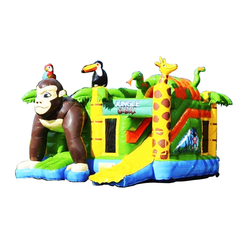 Commercial Monkey Animal Inflatable Bouncer Combo Slide