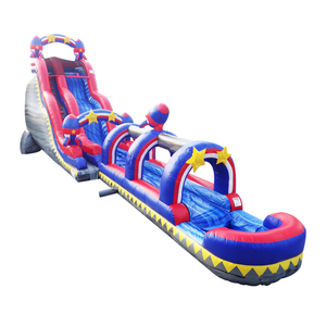 Rocket long wet slide commercial water slides inflatable