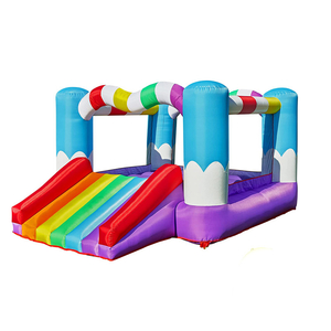 Rainbow small bounce house kids inflatable bouncy castle
